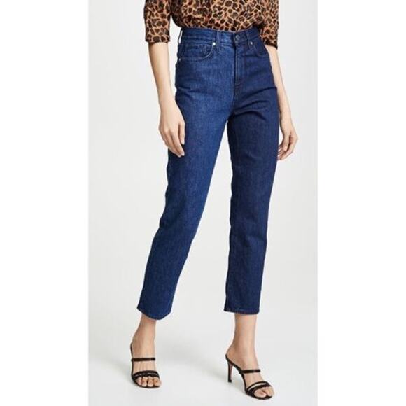 BLDWN Women's Size 26 High Rise Vintage Straight Jeans Denim Two Tone Blue NWT - Picture 1 of 12
